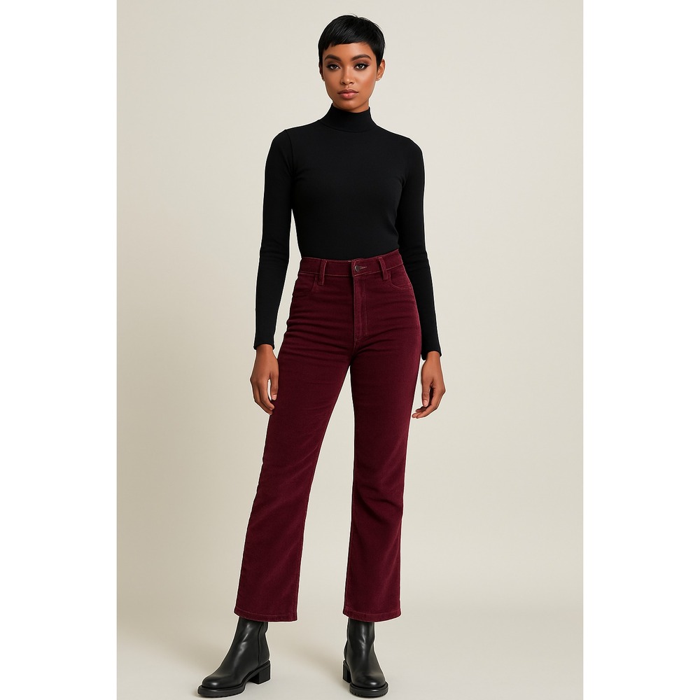 Women's High-Rise Corduroy Bootcut Jeans - Universal Thread Burgundy Size 8R